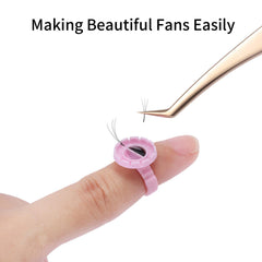 Miuffue glue ring allows quick glue dipping and minimal waste.