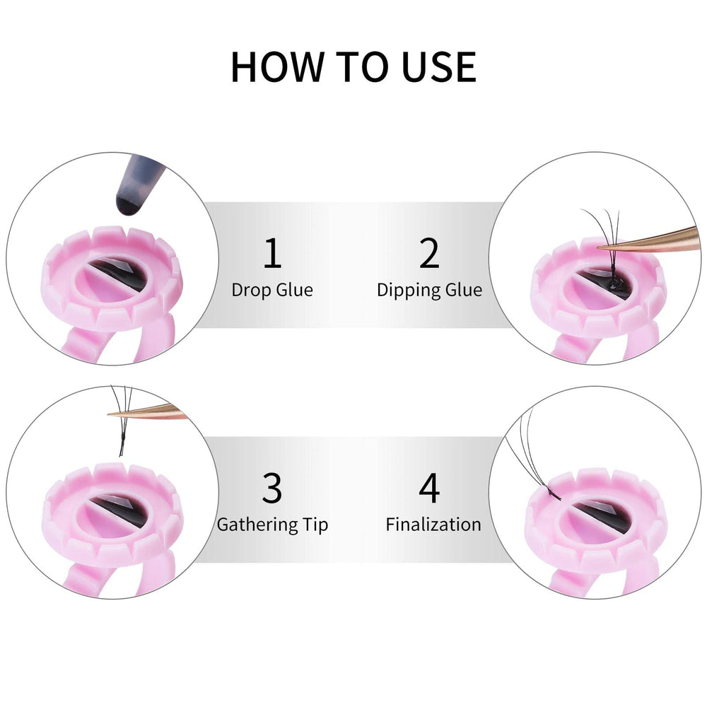 Miuffue PP material glue rings are non-toxic and odorless for salon use.