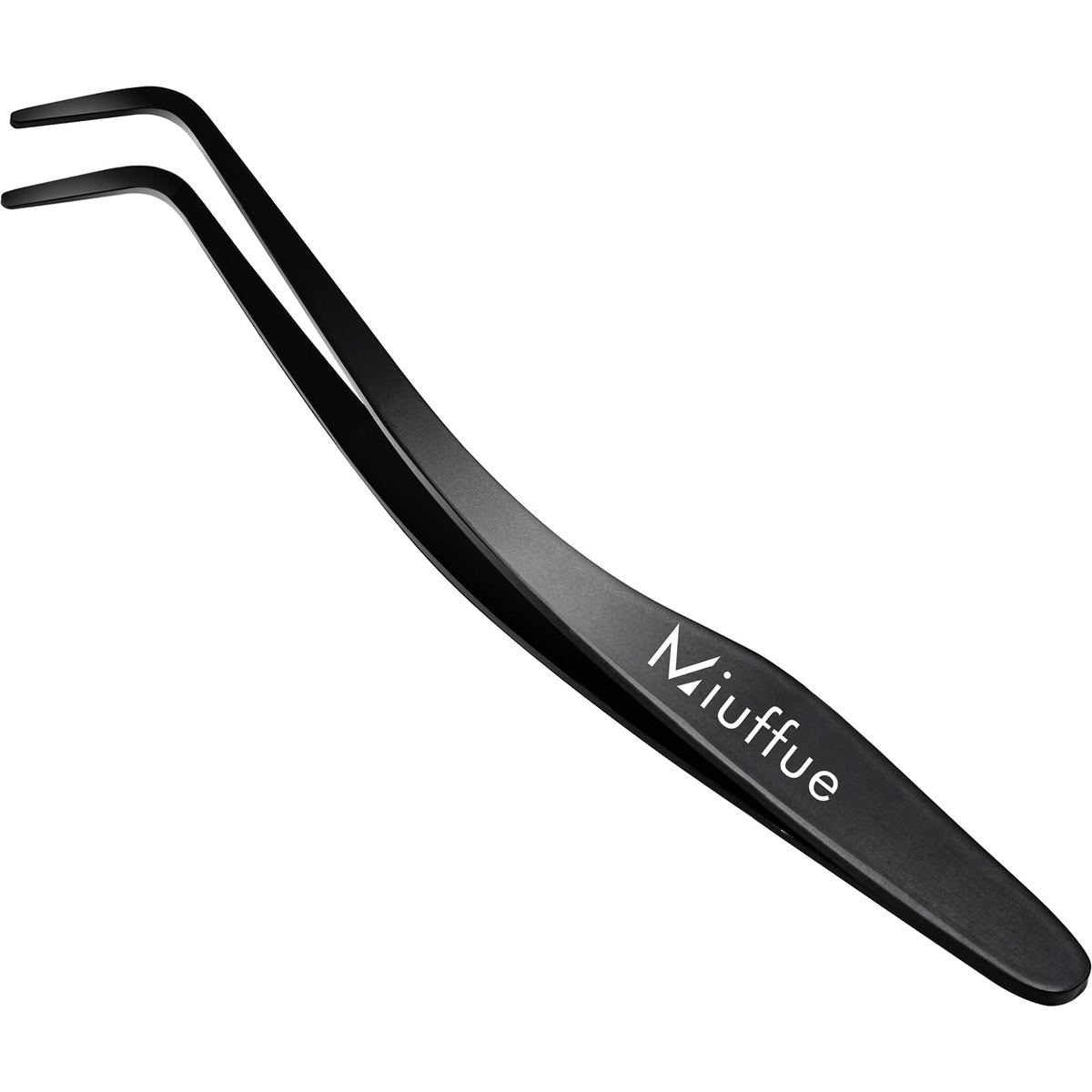 Miuffue curved-tip lash applicator for precise placement and control.