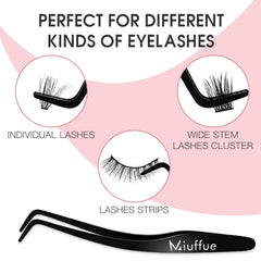Miuffue easy-grip lash applicator for steady handling.