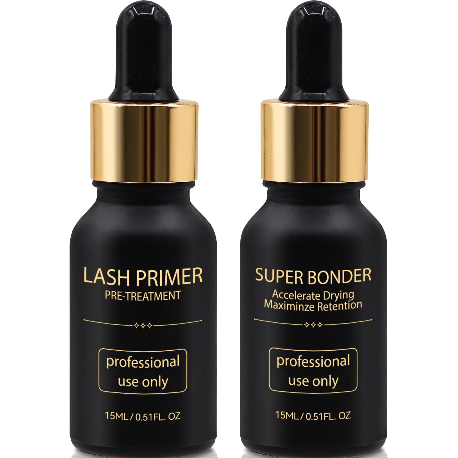 Miuffue lash primer bottle closeup for pre-treatment cleansing and bonding