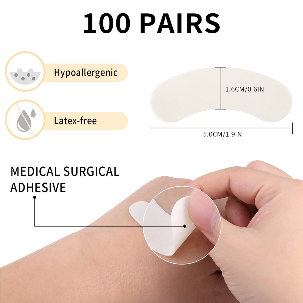 Miuffue lint-free eye pads protect lower lashes during extensions.