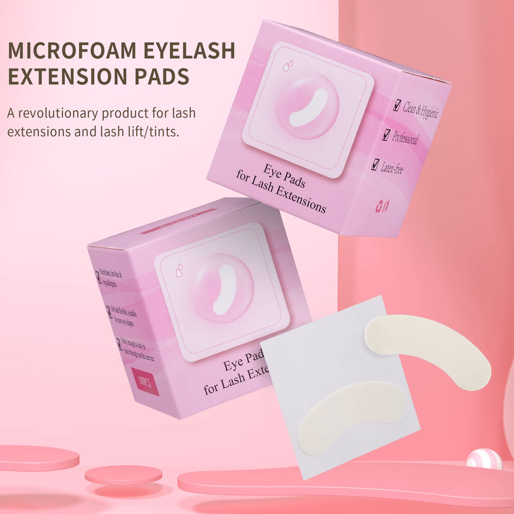 Miuffue sanitized eye pads designed for lash extensions and lifts.
