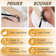 Miuffue super bonder closeup illustrating quick seal and stronger lash adhesion