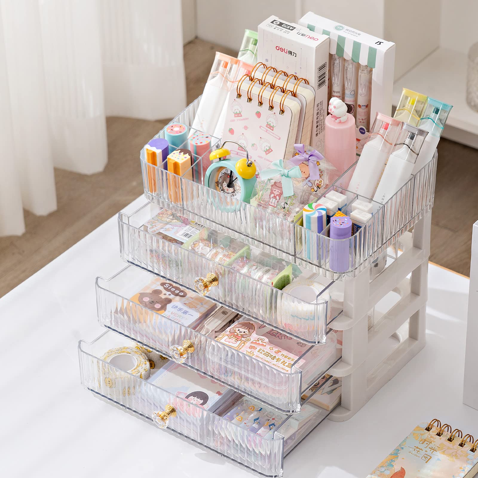 MIUOPUR makeup organizer's sleek, modern look complements dressing table decor