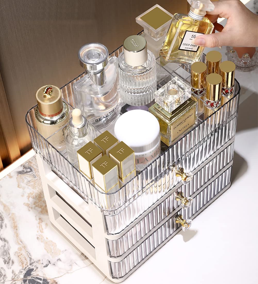 MIUOPUR makeup organizer translucent design lets you see favorites at a glance