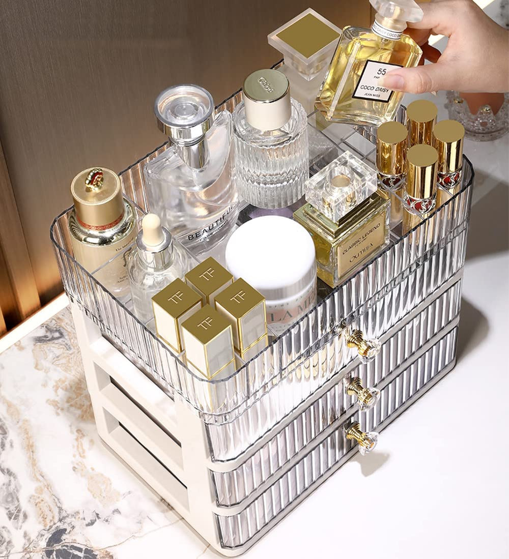 MIUOPUR makeup organizer translucent design lets you see favorites at a glance