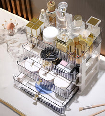 MIUOPUR makeup organizer with separable top tray offers flexible setup for growing makeup collections