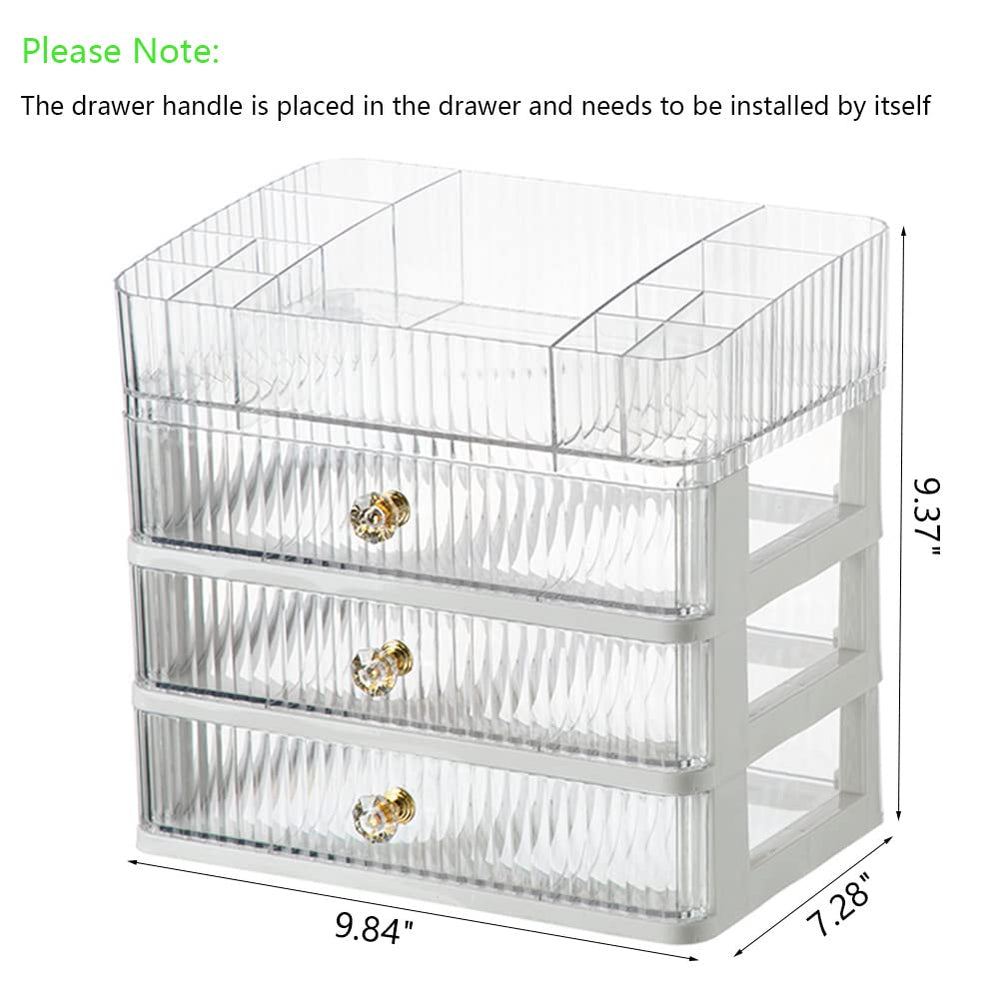 MIUOPUR makeup organizer fits on vanity or bathroom counters for easy access