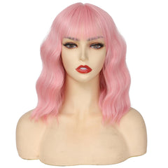 Miuric light pink wig with breathable cap for comfortable all-day wear.