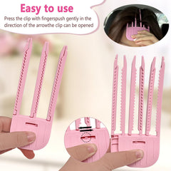 MiUWUU pinza volumen 3 dientes: control suave para el peinado.