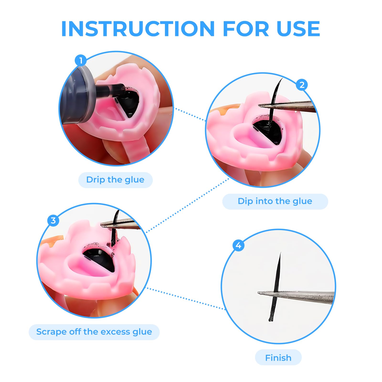 Miuxia 10-v-grooves guide precise lash fanning every time.