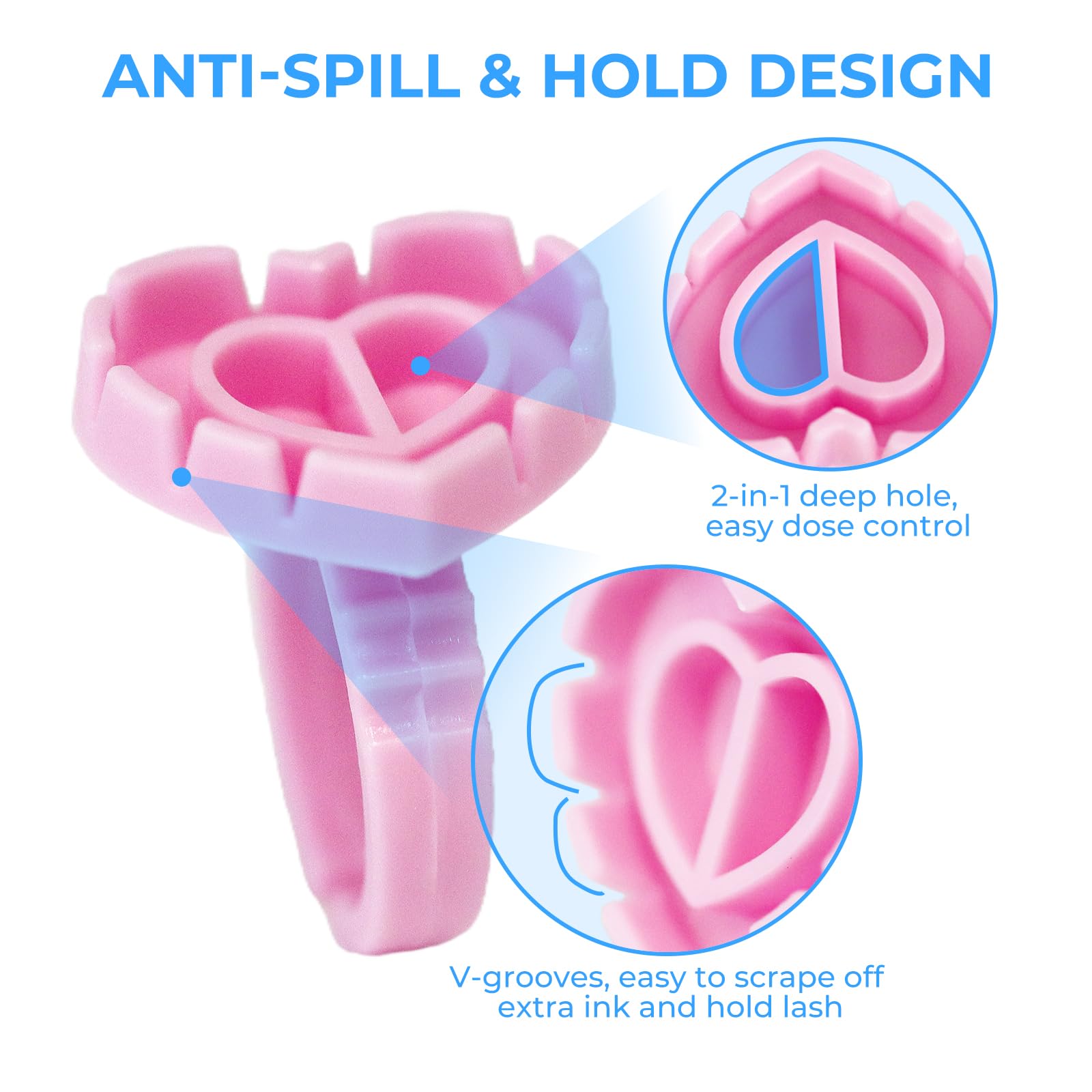 Miuxia adjustable glue rings fit all finger sizes for comfortable sessions.