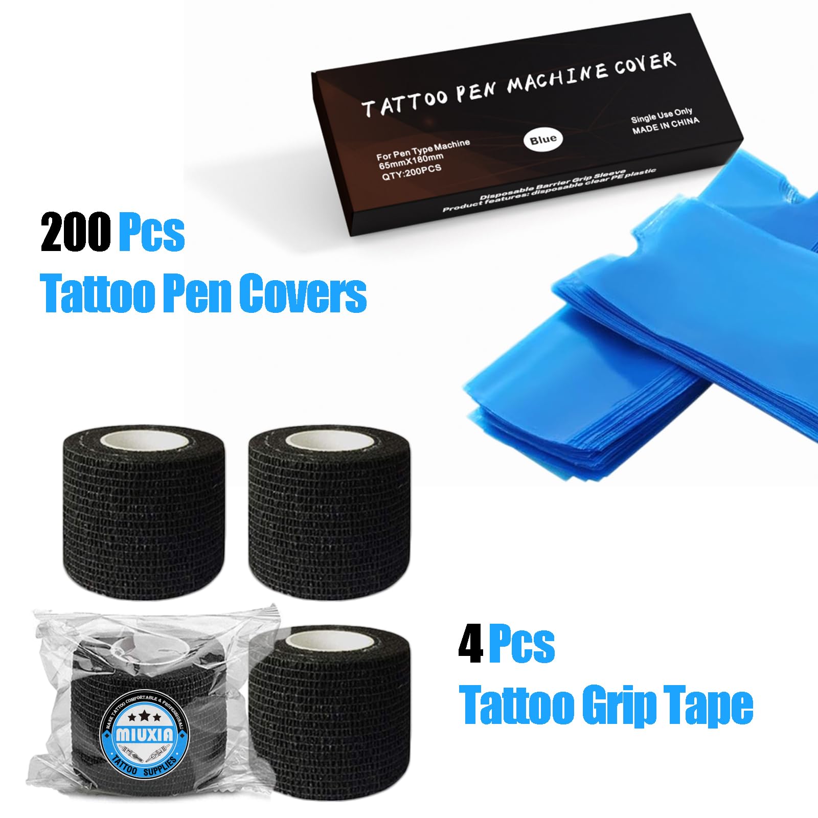 Miuxia cubiertas para bolígrafo tatuaje 7-09 x 2-56 ajuste seguro