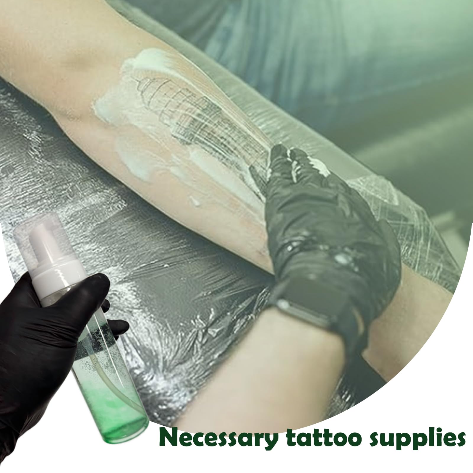 Miuxia Jabon Verde para tatuajes, cuidado de la piel para mantener higiene sin resecar.