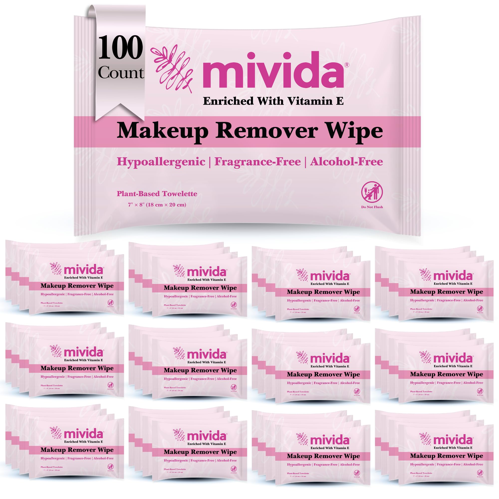 mivida makeup remover wipes individually wrapped for on the go cleansing