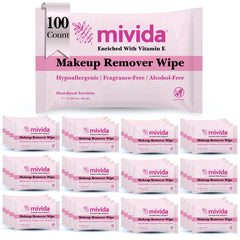mivida makeup remover wipes individually wrapped for on the go cleansing