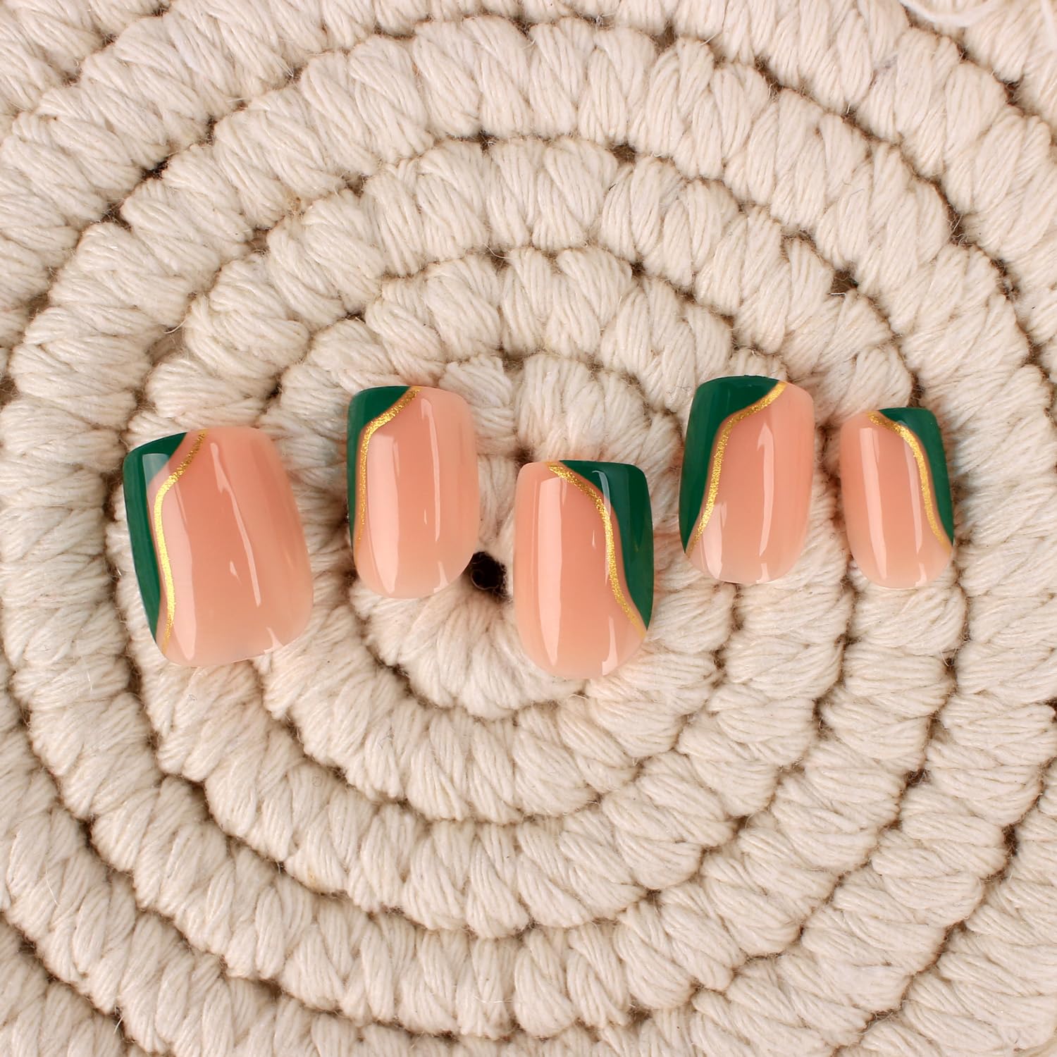 Conjunto de uñas pegables Mivota con 30 piezas para manicura casera
