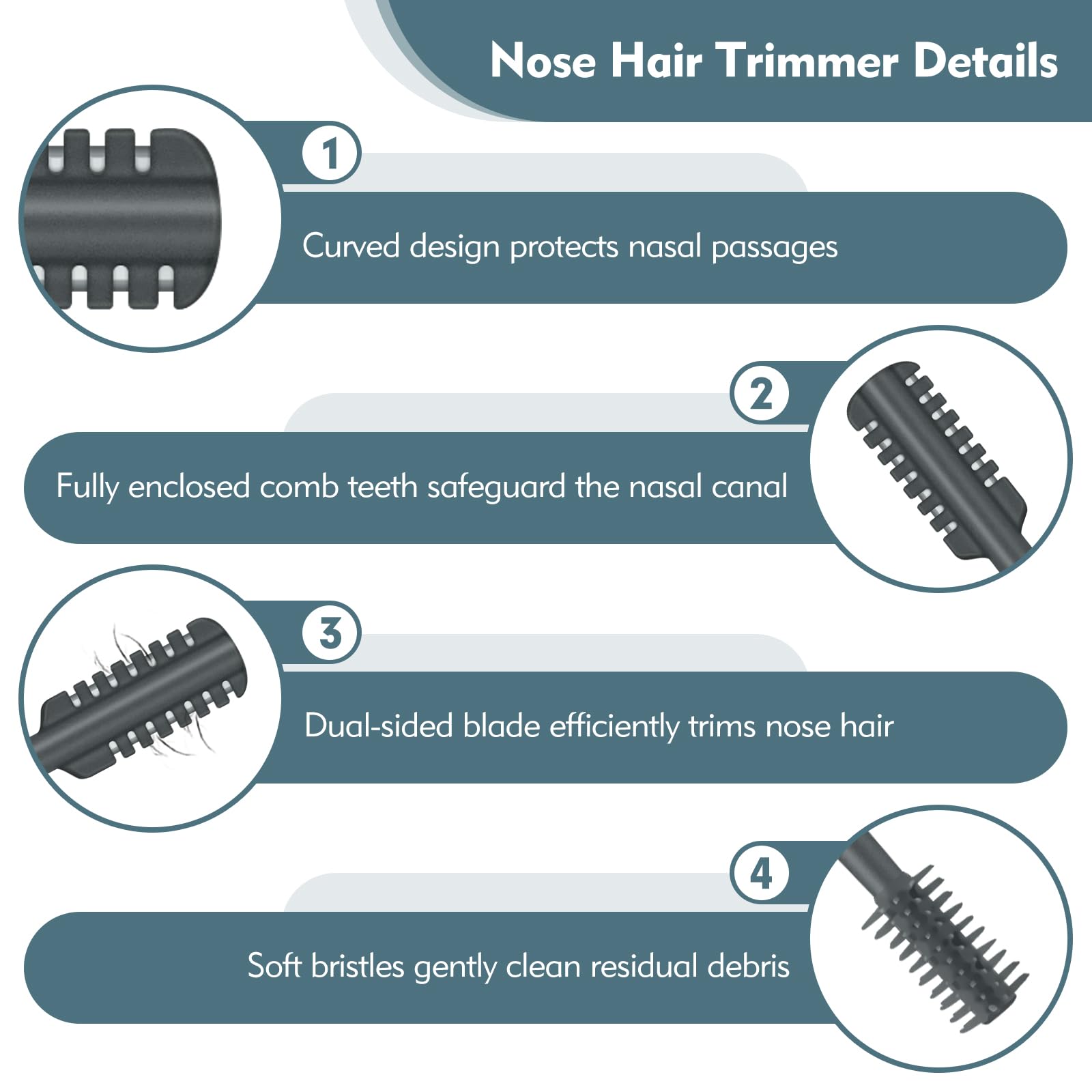 MIVZO nose trimmer cleaning brush for quick maintenance