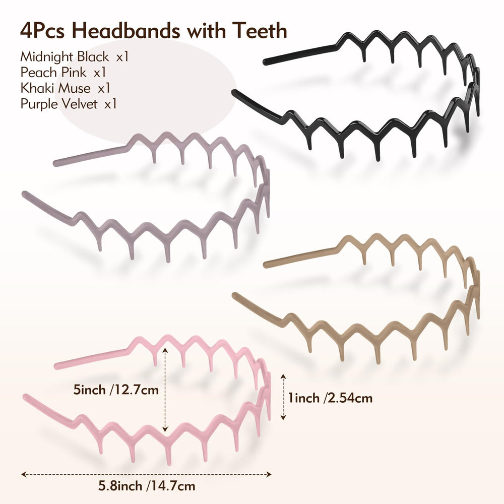MIVZO Zig Zag Headbands wide-tooth comb for slip resistance.