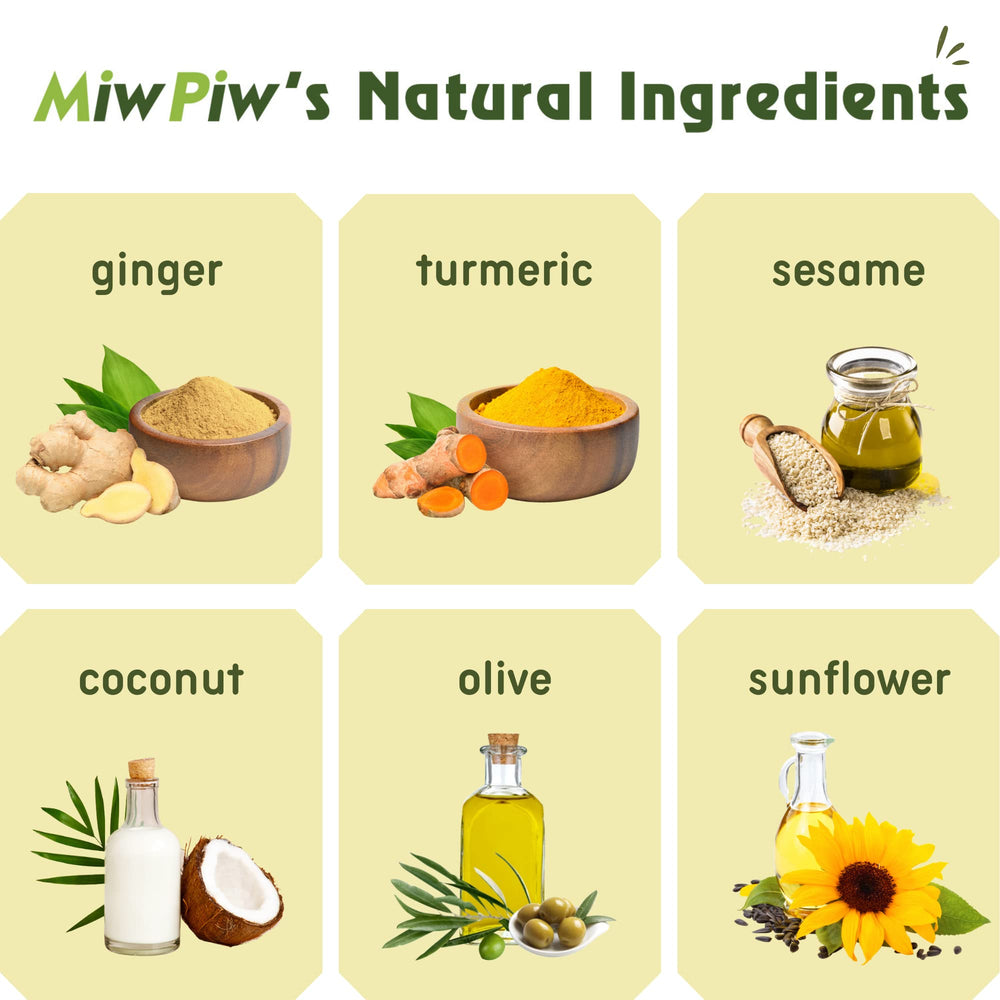 Jabón Miw Piw con ingredientes naturales de jengibre y aceites para detox suave.