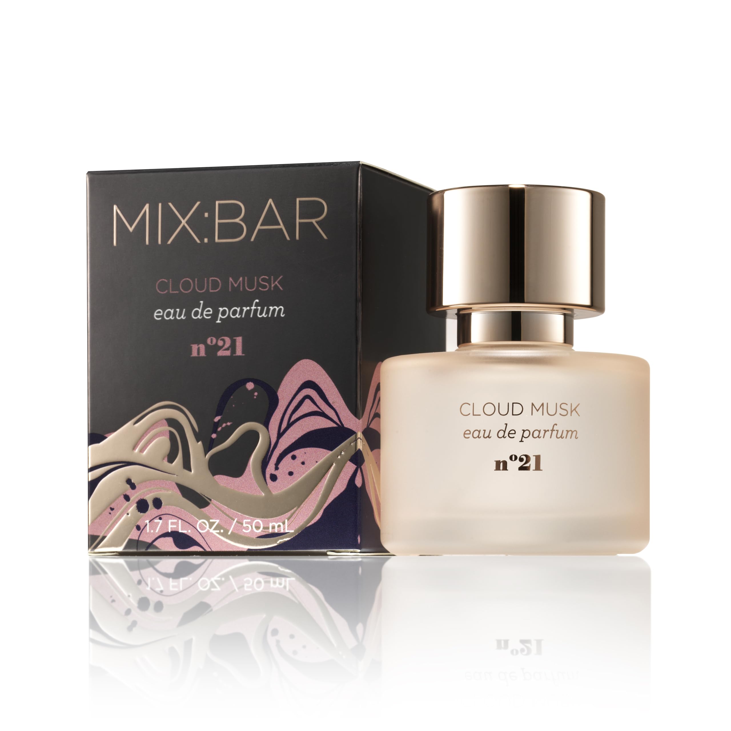 MIX:BAR Cloud Musk EDP bottle close-up for everyday wear and lasting presence.