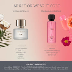 MIX:BAR Coconut Palm vanilla-amber notes suggest warm, tropical ambiance.