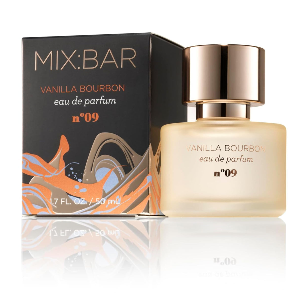 MIX:BAR Vanilla Bourbon perfume bottle with warm vanilla and amber for everyday wear