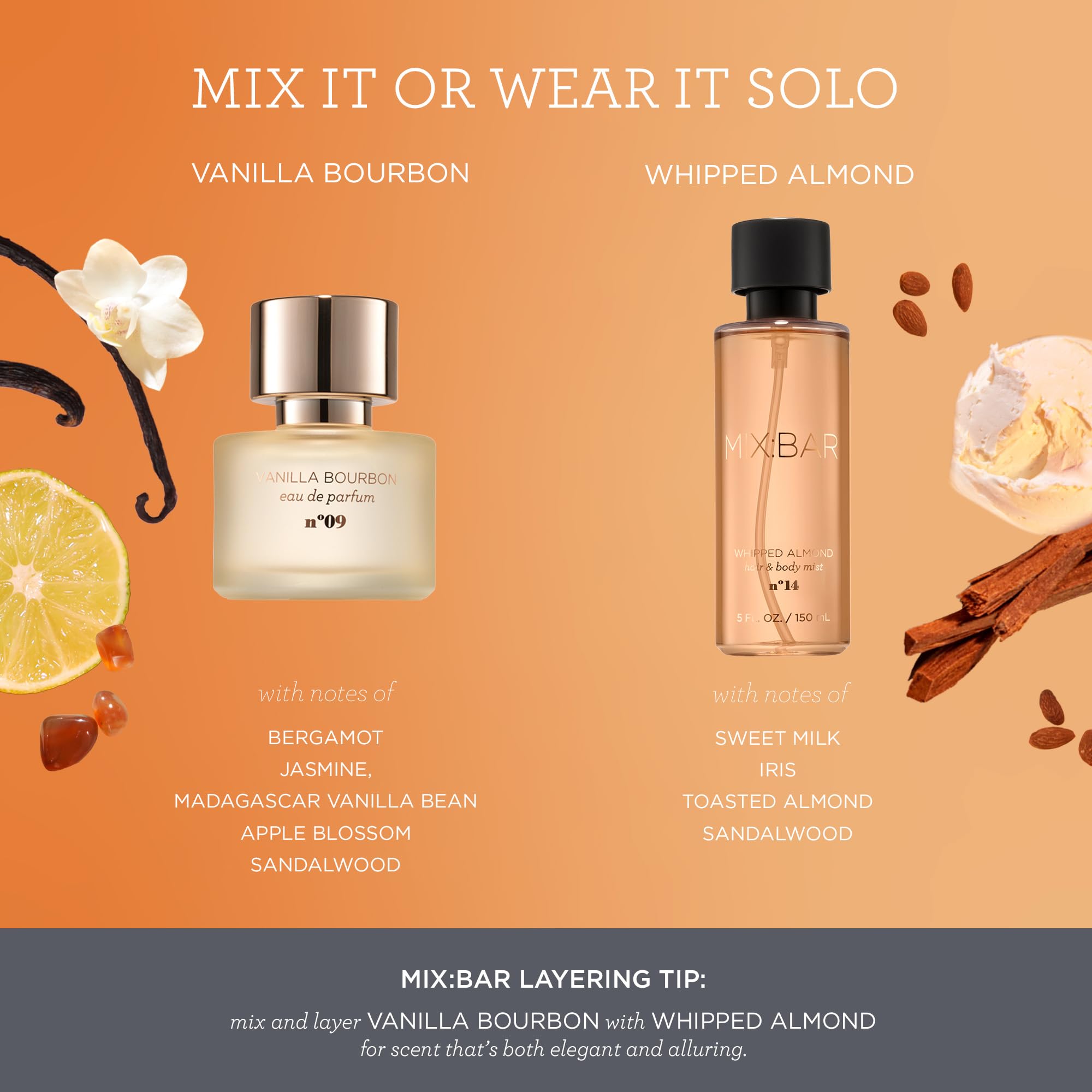 MIX:BAR Vanilla Bourbon close-up of vanilla bean and sandalwood notes
