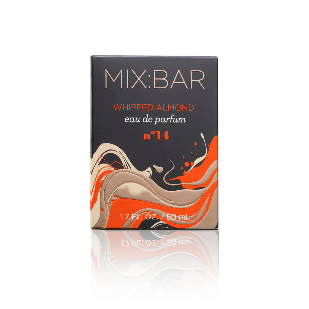MIX:BAR Whipped Almond sandalwood note visual conveys timeless warmth and depth.