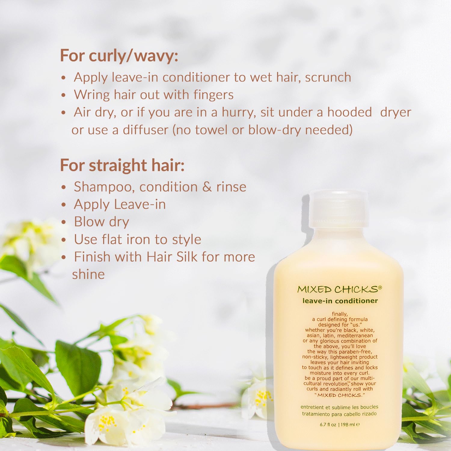Mixed Chicks Acondicionador compatible con texturas desde 3A a 4C.