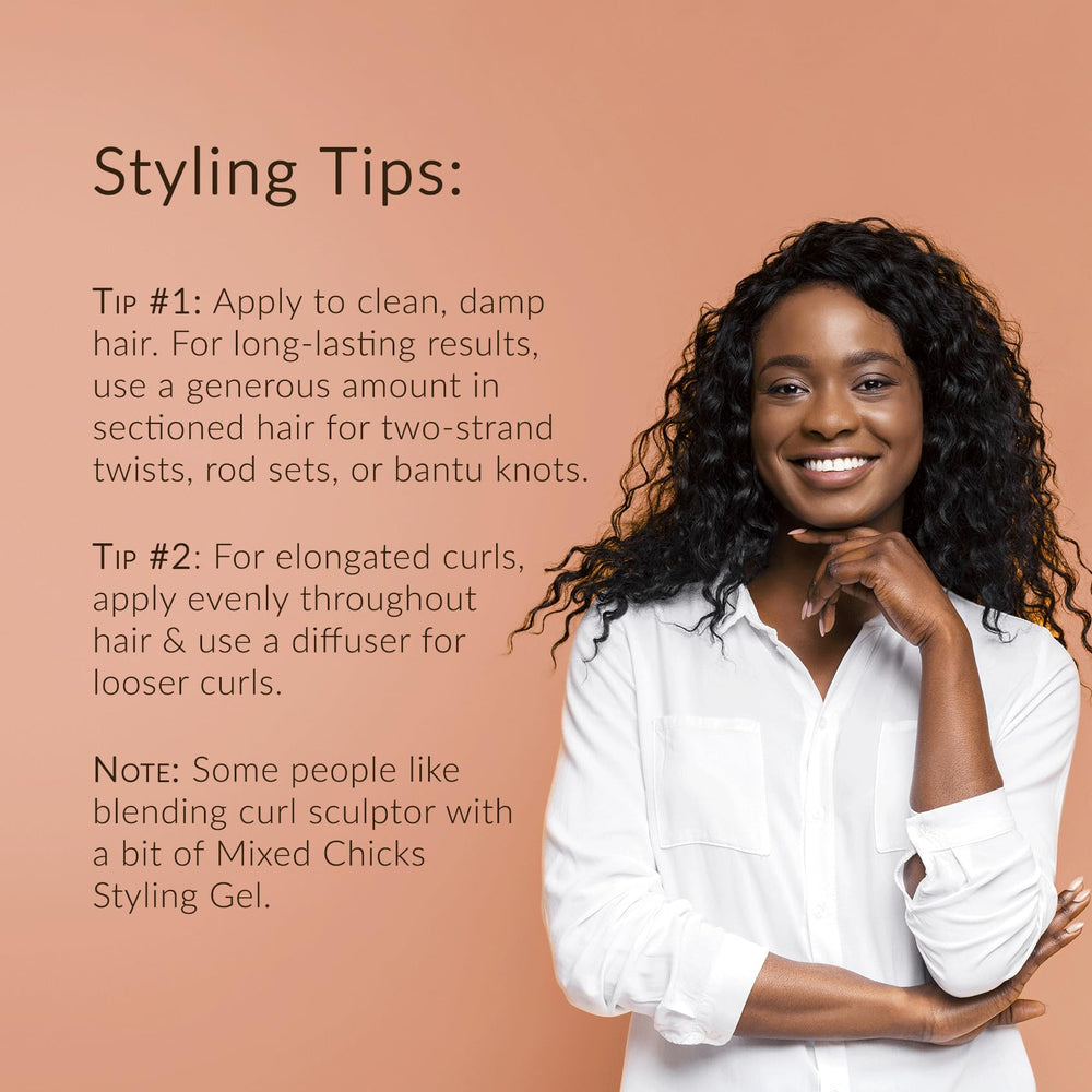 Definición para rizos con o sin calor con Mixed Chicks Curl Sculptor.