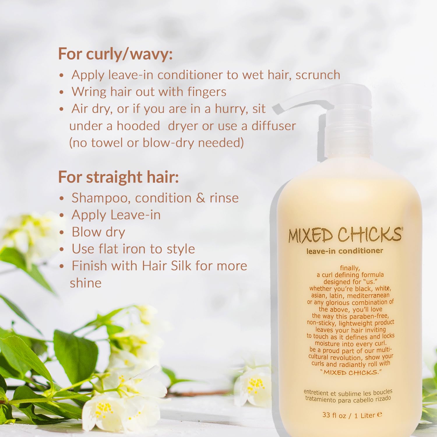 Hair textures from 3A to 4C are supported with this conditioner
