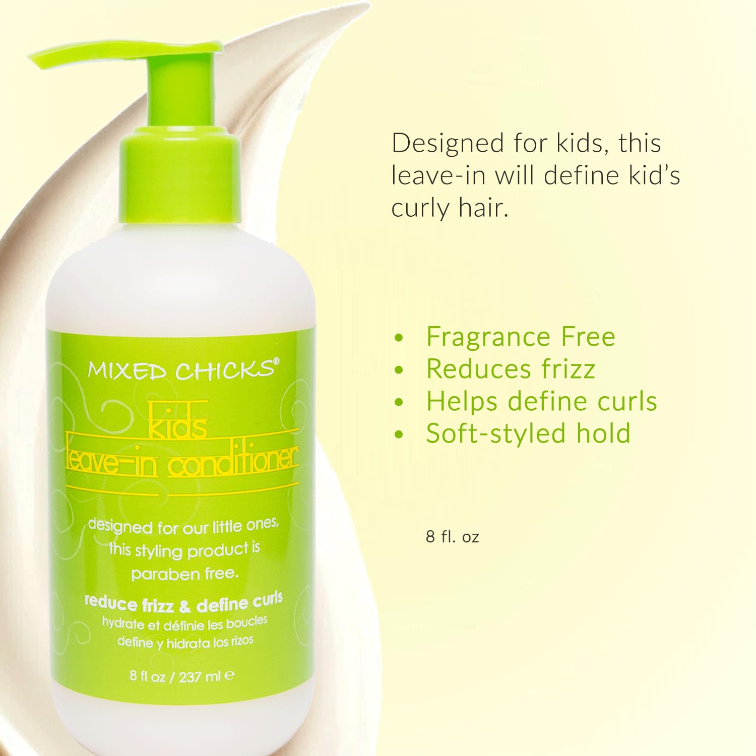 Mixed Chicks fragrance-free formula suitable for sensitive heads