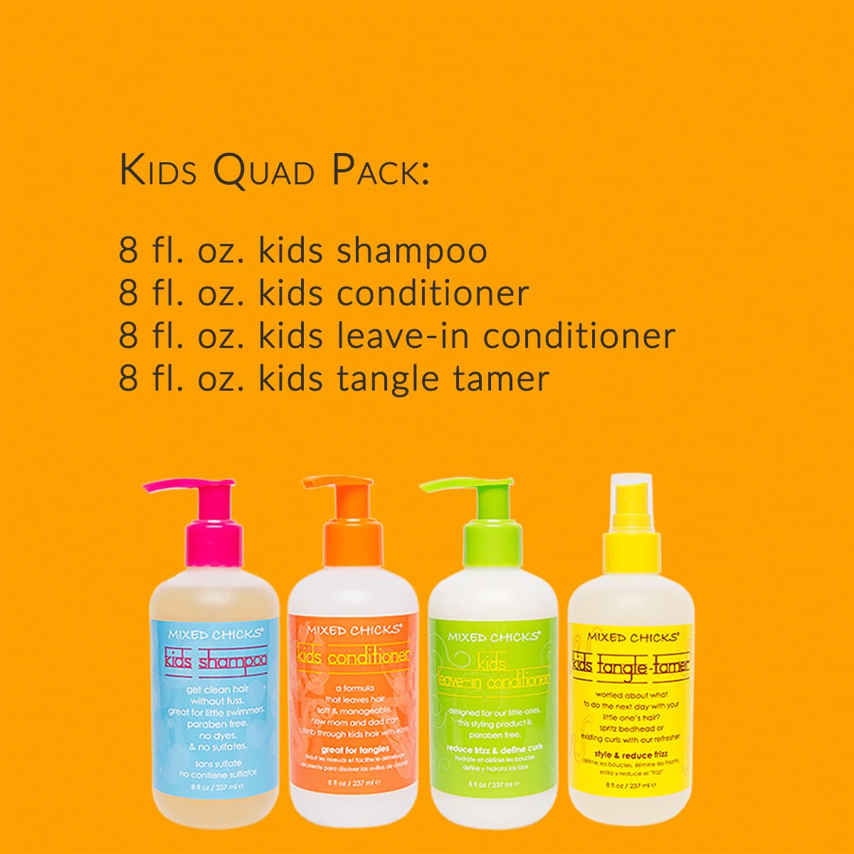 Mixed Chicks Kids Leave-In bottle for detangling and frizz control