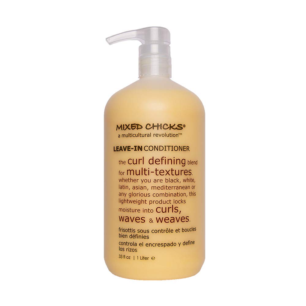 Mixed Chicks 33oz leave-in bottle provides lightweight hydration for all hair types