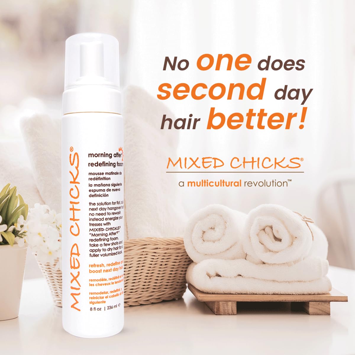 Mixed Chicks Morning After, volumen-natural, añade cuerpo sin apelmazar.