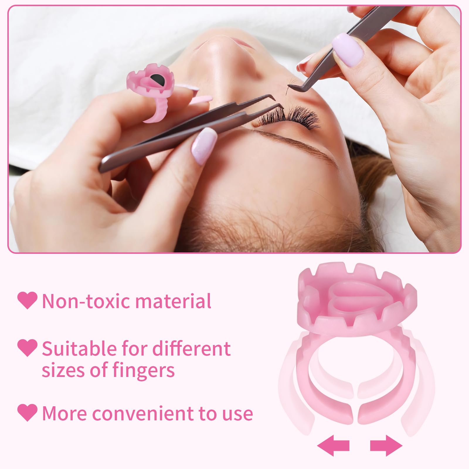 MixPeak lash rings ideal for salons and professional studios.