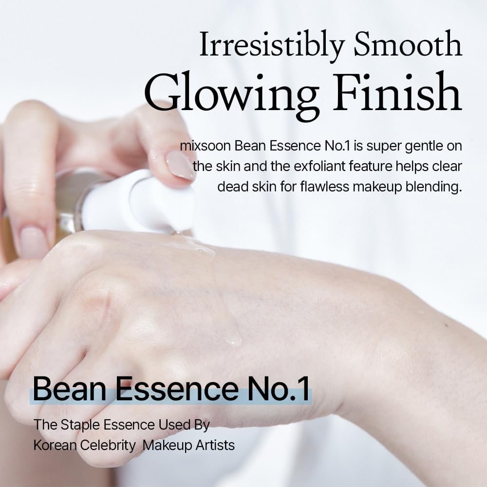 mixsoon Bean Essence liquid swirl demonstrates lightweight hydration.