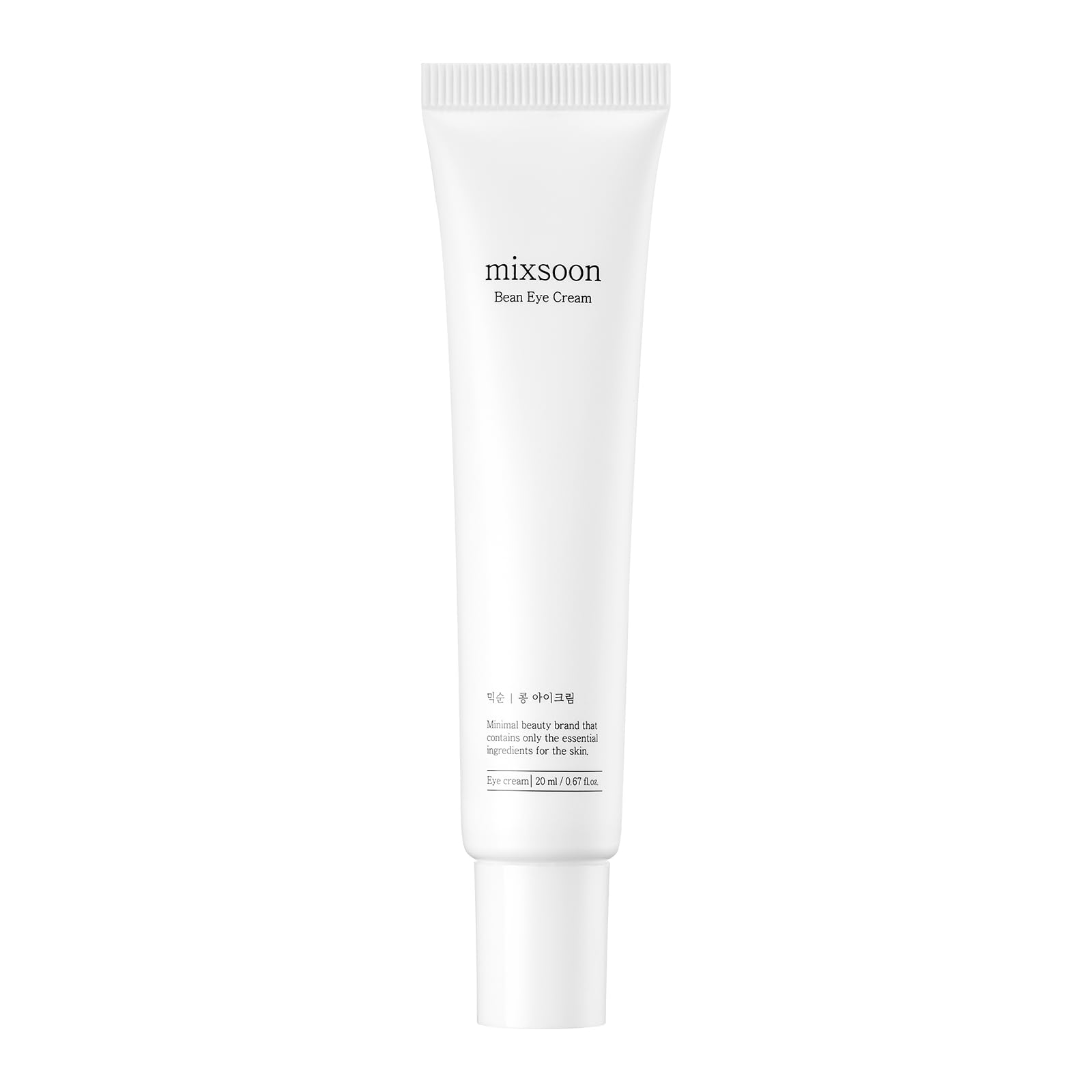 Mixsoon Bean Eye Cream, bote de vidrio, revitaliza la zona de ojos con frescura.