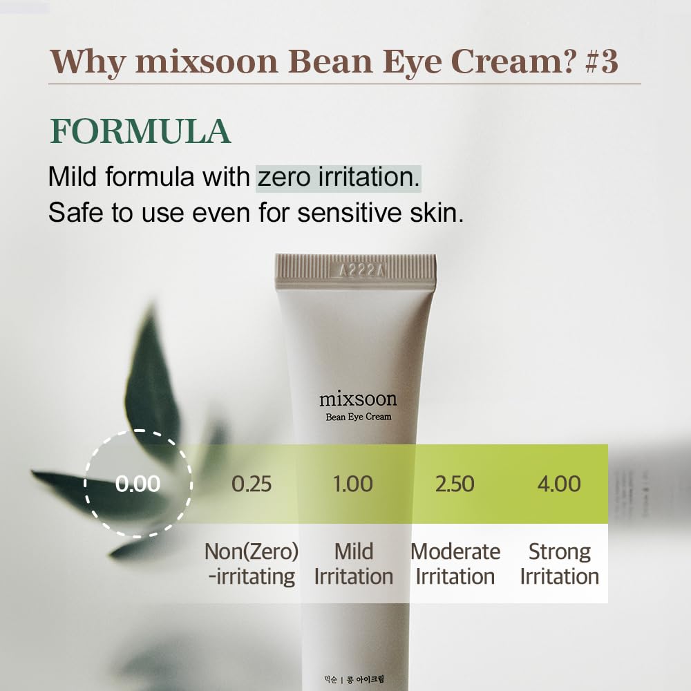 Mixsoon Bean Eye Cream, cuidado de contorno ojos para un aspecto más fresco.