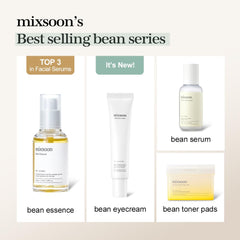 Mixsoon Bean Eye Cream, textura suave para aplicación rápida y sin irritación.