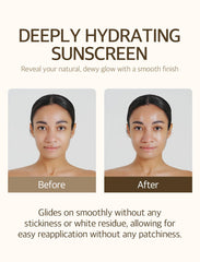 Box and bottle packaging of Mixsoon Bean Sunscreen SPF 50 emphasizing fragrance-free formula