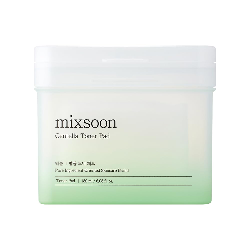Pads tonificantes de mixsoon, caja de 120 hojas, calma irritaciones e hidrata la piel
