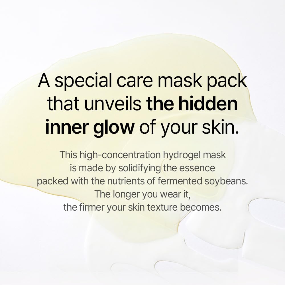 Mascarilla hidrogel mixsoon endereza ligeramente la piel con lámina transparente