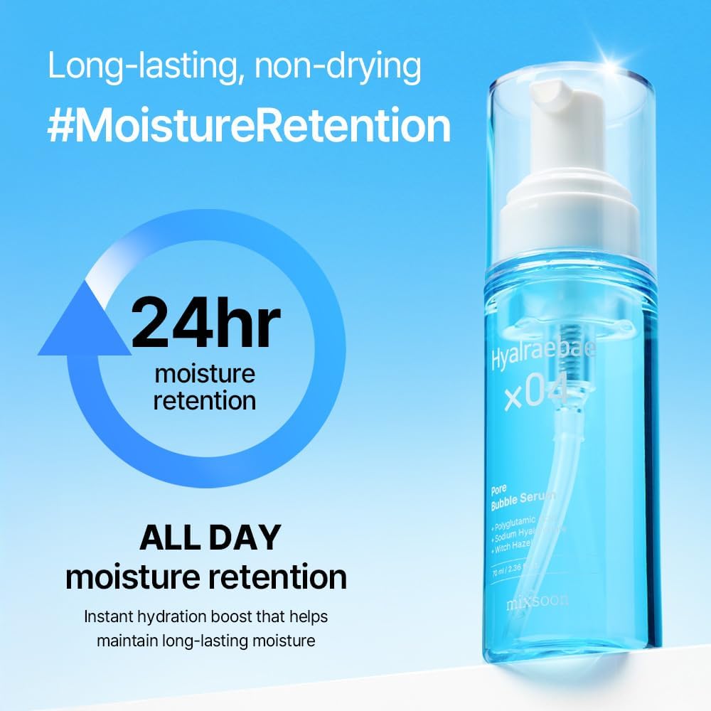 Mixsoon Hyalraebae Pore Bubble Serum, exosoma Centella para calmar la piel.