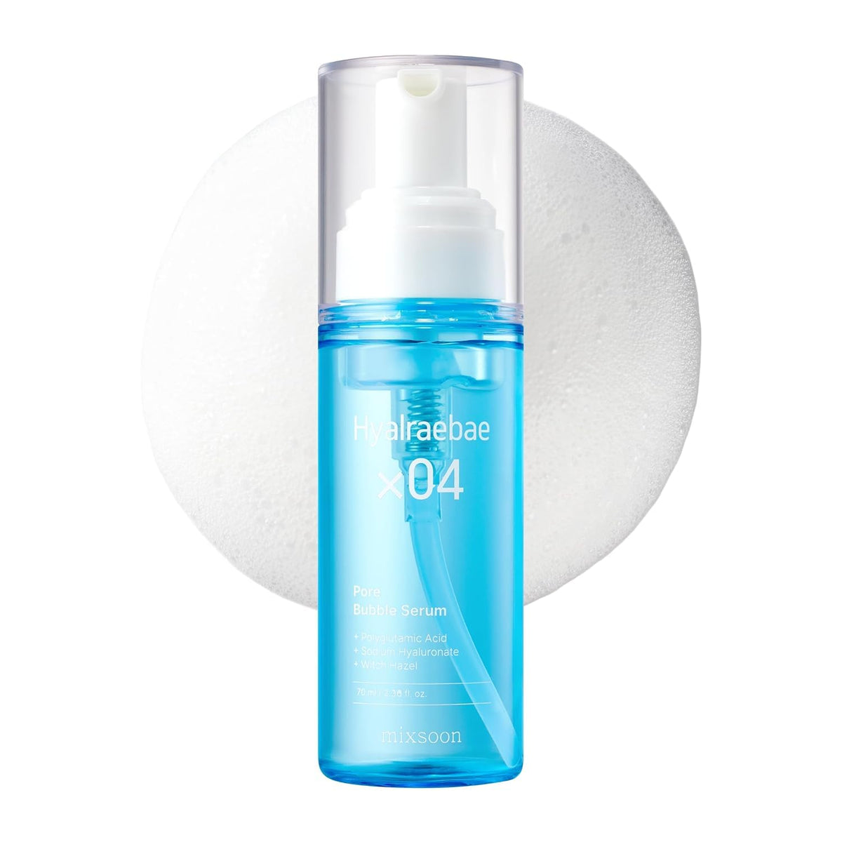 Mixsoon Hyalraebae Pore Bubble Serum, botella frontal, poros más refinados.