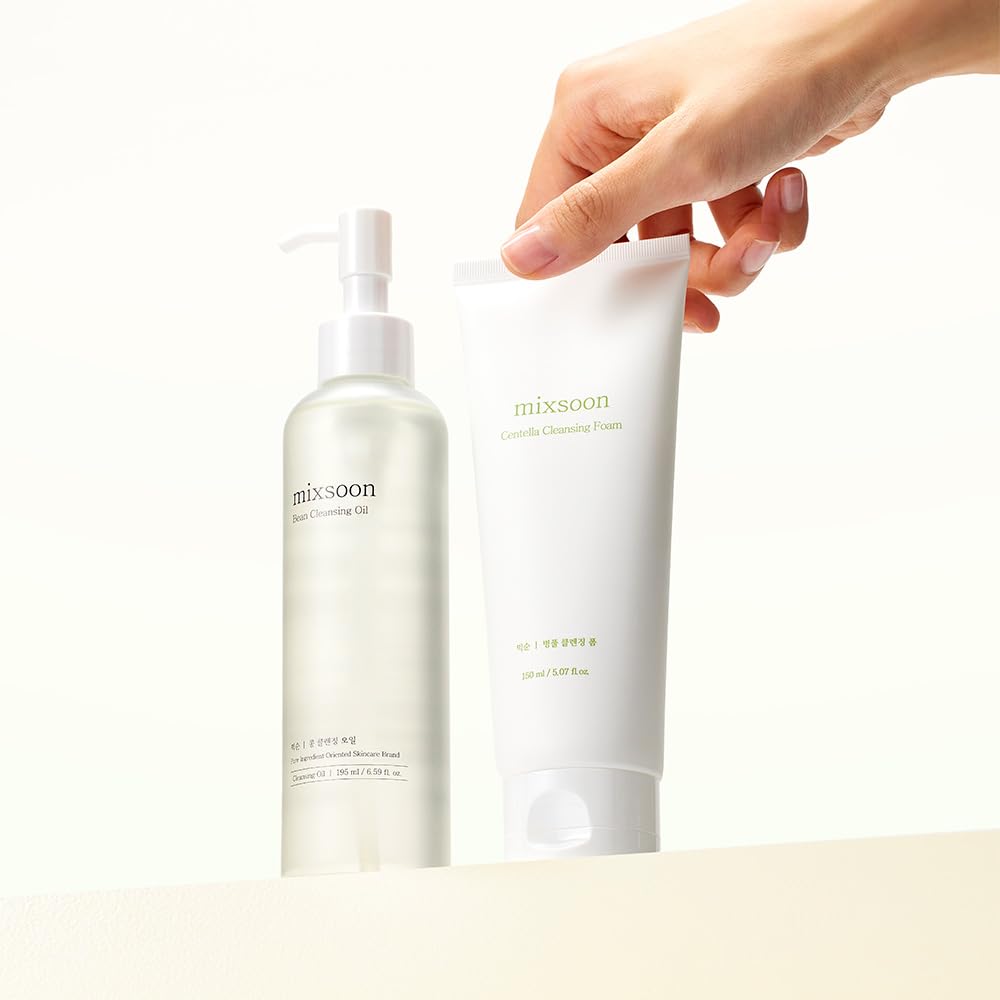 Mixsoon Korean glass skin routine after cleansing with dewy finish.