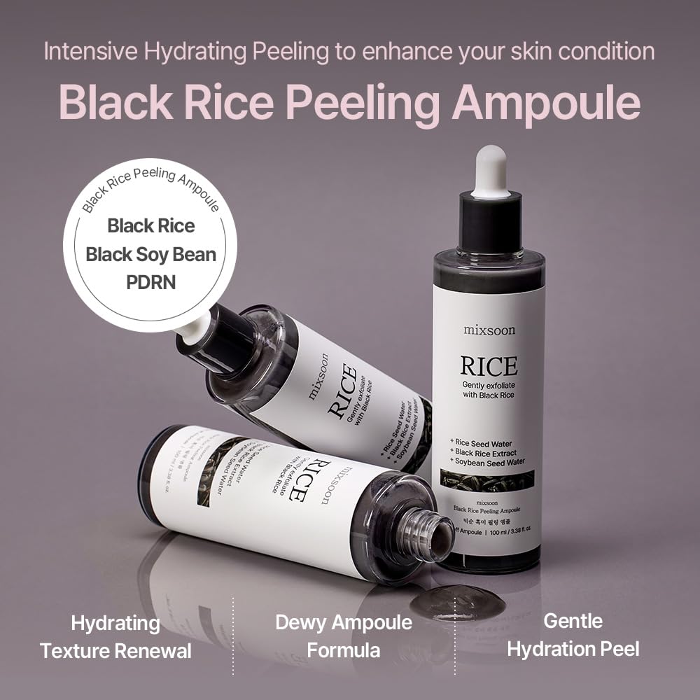 Mixsoon Peeling Ampoule texture close-up highlights lightweight, non-sticky hydration