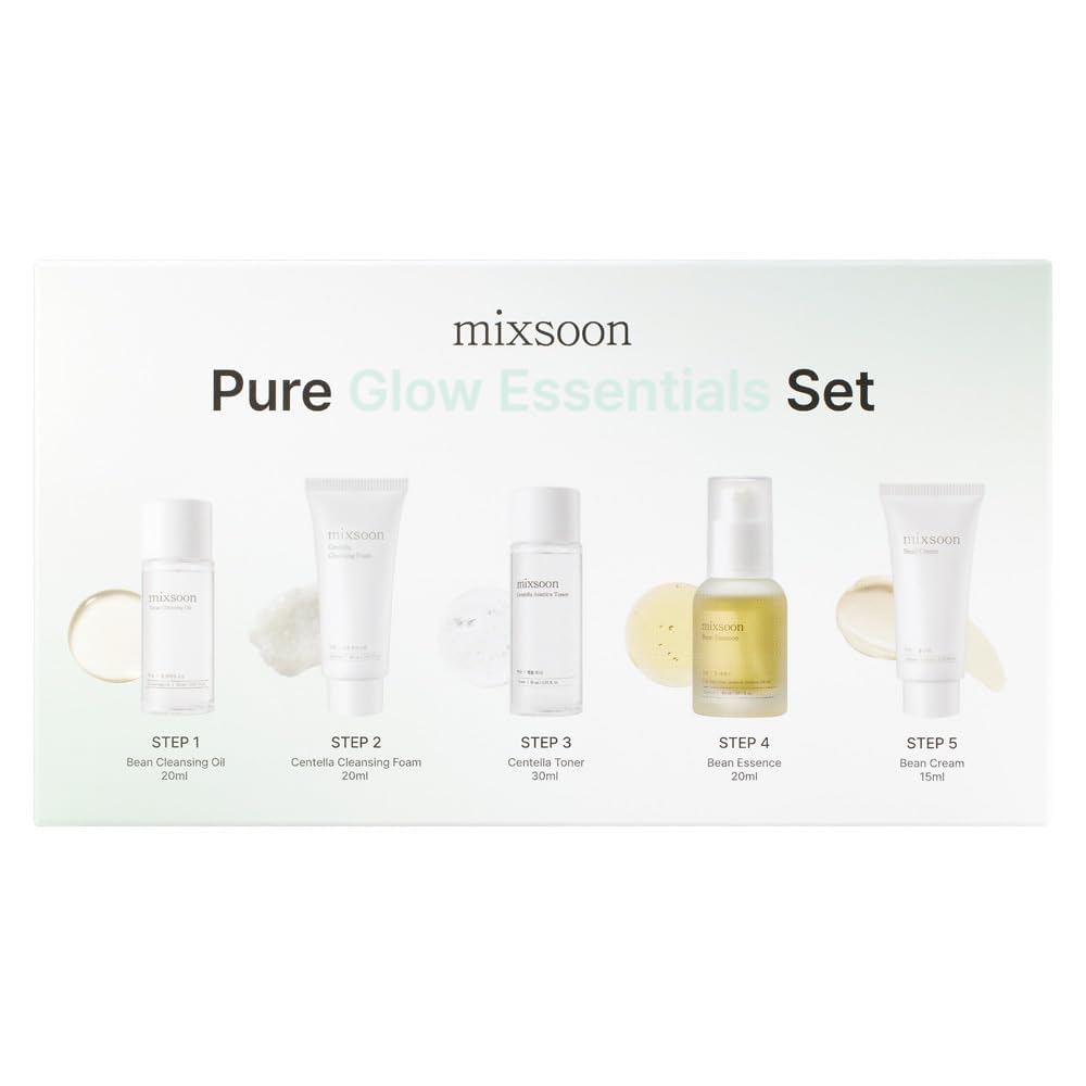 mixsoon Bean Cleansing Oil bottle pour, gentle cleansing for refreshed skin.